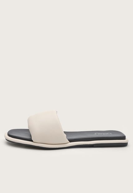 Sandalia Plana Beige-Negro Betsy