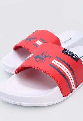 Playera Blanco-Rojo-Azul Beverly Hills Polo Club