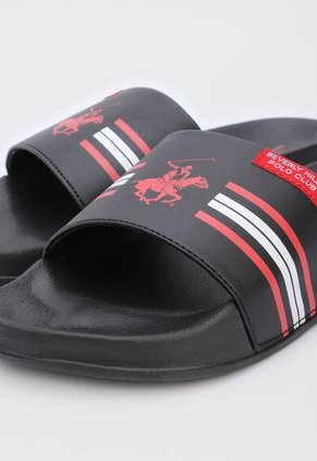 Playera Negro-Rojo-Blanco Beverly Hills Polo Club