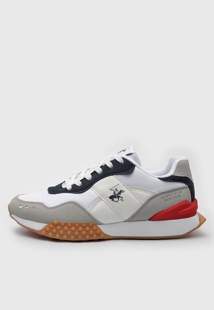 Tenis Lifestyle Blanco-Beige-Azul Beverly Hills Polo Club Bandit