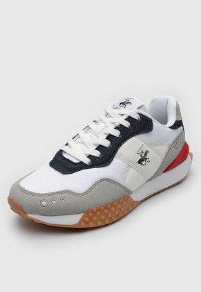 Tenis Lifestyle Blanco-Beige-Azul Beverly Hills Polo Club Bandit