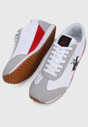 Tenis Lifestyle Blanco-Gris-Rojo Beverly Hills Polo Club Ares