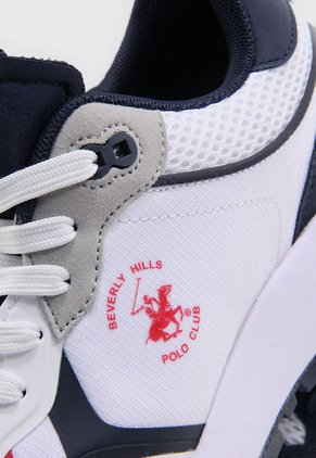 Tenis Lifestyle Blanco-Azul Navy-Rojo Beverly Hills Polo Club Vice