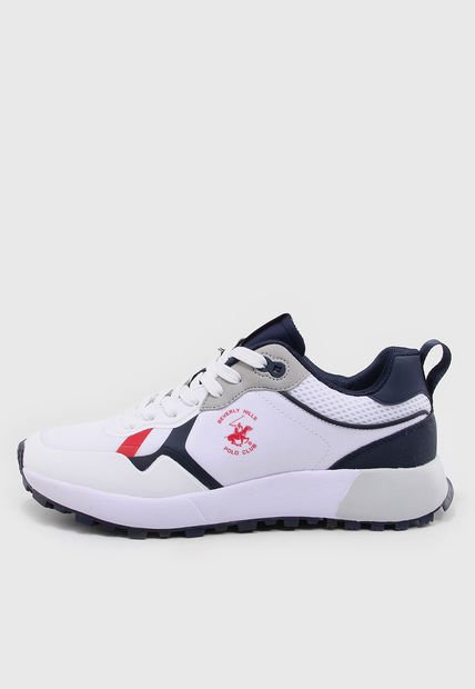 Tenis Lifestyle Blanco-Azul Navy-Rojo Beverly Hills Polo Club Vice