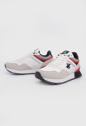 Tenis Lifestyle Blanco-Gris-Rojo-Azul Beverly Hills Polo Club Mob