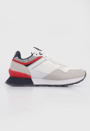 Tenis Lifestyle Blanco-Gris-Rojo-Azul Beverly Hills Polo Club Mob