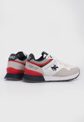 Tenis Lifestyle Blanco-Gris-Rojo-Azul Beverly Hills Polo Club Mob