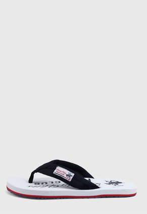 Playera Blanco-Azul-Rojo Beverly Hills Polo Club