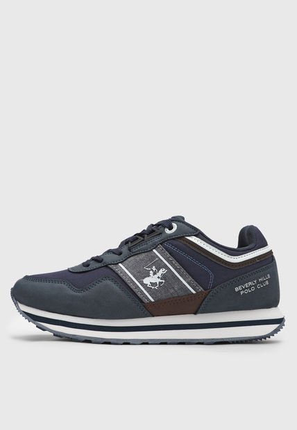 Tenis Lifestyle Azul Navy-Marrón-Blanco Beverly Hills Polo Club Fix
