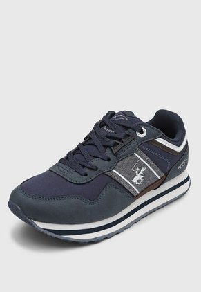 Tenis Lifestyle Azul Navy-Marrón-Blanco Beverly Hills Polo Club Fix