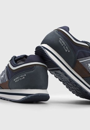 Tenis Lifestyle Azul Navy-Marrón-Blanco Beverly Hills Polo Club Fix