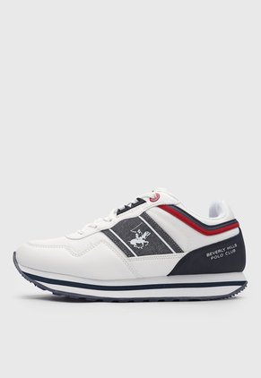 Tenis Lifestyle Blanco-Azul Navy-Rojo Beverly Hills Polo Club Fix
