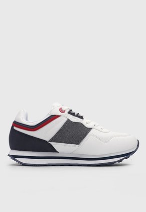 Tenis Lifestyle Blanco-Azul Navy-Rojo Beverly Hills Polo Club Fix