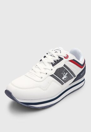 Tenis Lifestyle Blanco-Azul Navy-Rojo Beverly Hills Polo Club Fix
