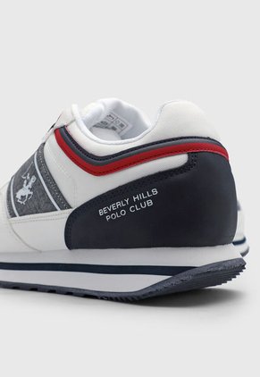 Tenis Lifestyle Blanco-Azul Navy-Rojo Beverly Hills Polo Club Fix