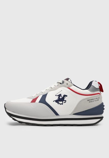 Tenis Lifestyle Blanco-Azul Navy-Rojo Beverly Hills Polo Club Rush