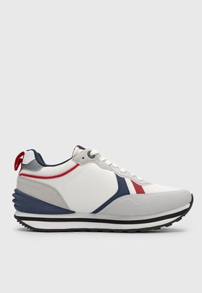 Tenis Lifestyle Blanco-Azul Navy-Rojo Beverly Hills Polo Club Rush