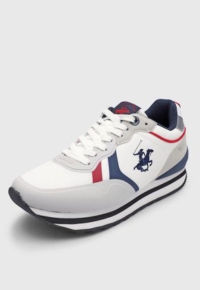 Tenis Lifestyle Blanco-Azul Navy-Rojo Beverly Hills Polo Club Rush