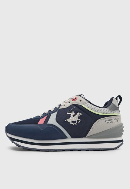 Tenis Lifestyle Azul Navy-Magenta-Gris Beverly Hills Polo Club Rush