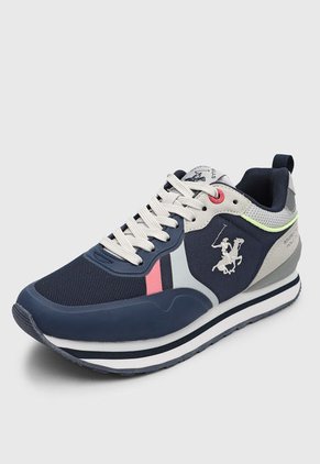 Tenis Lifestyle Azul Navy-Magenta-Gris Beverly Hills Polo Club Rush