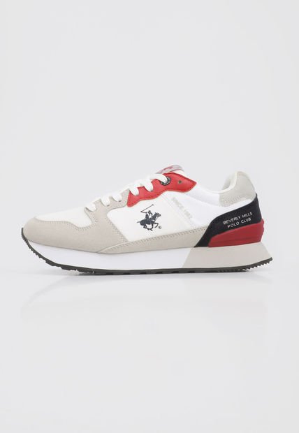 Tenis Lifestyle Blanco-Beige-Rojo Beverly Hills Polo Club Reign