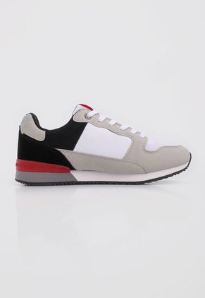 Tenis Lifestyle Gris-Blanco-Negro-Rojo Beverly Hills Polo Club Aces