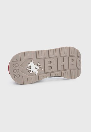 Tenis Lifestyle Beige-Blanco-Rojo Beverly Hills Polo Club Patch