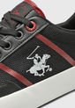 Tenis Lifestyle Negro-Blanco-Rojo Beverly Hills Polo Club Flow de Beverly Hills Polo Club