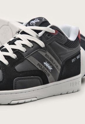 Tenis Lifestyle Negro-Blanco-Gris Beverly Hills Polo Club Nova