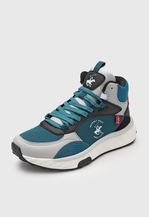 Bota Lifestyle Azul Petróleo-Gris-Blanco Beverly Hills Polo Club Maverick