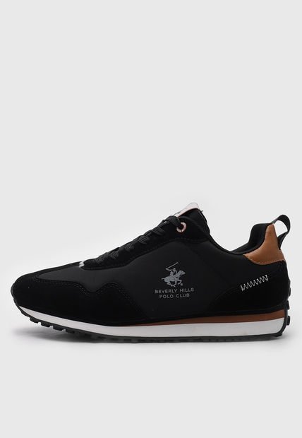 Tenis Lifestyle Negro-Marrón-Blanco Beverly Hills Polo Club Trist