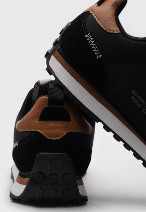 Tenis Lifestyle Negro-Marrón-Blanco Beverly Hills Polo Club Trist