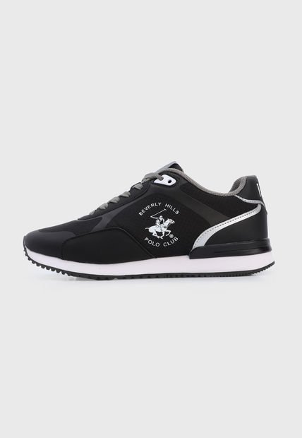 Tenis Lifestyle Negro-Blanco-Plateado Beverly Hills Polo Club Monster
