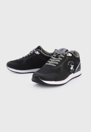 Tenis Lifestyle Negro-Blanco-Plateado Beverly Hills Polo Club Monster