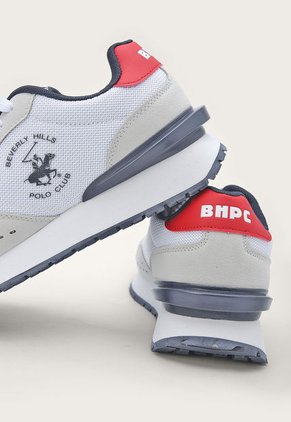 Tenis Lifestyle Blanco-Gris-Azul Beverly Hills Polo Club Lager