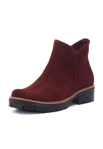 Botin Cuero Vinotinto Blanco Perla BC-770 Blanco Perla