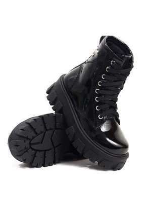 Botas Negro Blanco Perla Sharol