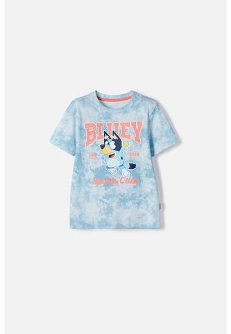 Camiseta De Bluey Manga Corta Azul Para Niño De 2T A 6T 4T BLUEY