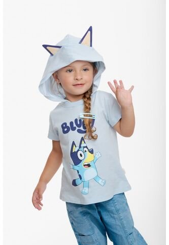 Camiseta De Bluey Con Capucha Azul Para Niña 2T A 6T 5T BLUEY