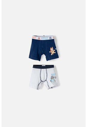 Pack X2 Boxer De Bluey Azul Y Blanco Para Niño 2T A 6T 4T
