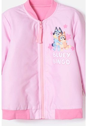 Chaqueta De Bluey Rosada Con Cierre Ajustable En Frente Para Niña 2T A 6T 2T