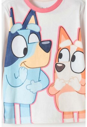 Pijama De Bluey Multicolor Tela Tipo Fleece Para Niña 2T A 6T 5T