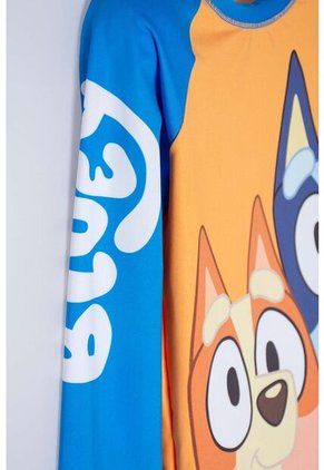 Conjunto De Baño De Bluey Azul Y Naranja Manga Larga Para Niño 2T A 6T 5T