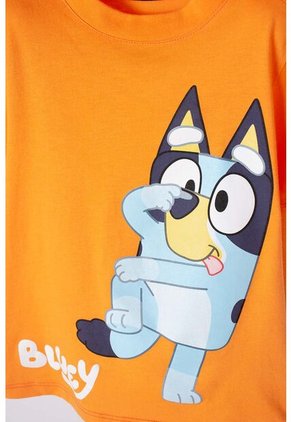 Camiseta De Bluey Naranja Manga Corta Para Niño 2T A 6T 5T