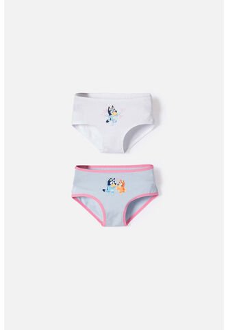 Pack X2 Panties De Bluey Multicolor Para Niña 2T A 6T 2T BLUEY