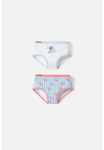 Pack X2 Panties De Bluey Blanco Para Niña 2T A 6T 4T BLUEY