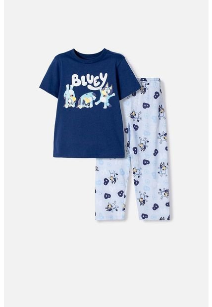 Pijama De Bluey Multicolor De Pantalón Largo Para Niño 2T A 6T 2T