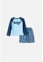Conjunto Baño De Bluey Multicolor De Camiseta Manga Larga Para Niño 2T A 6T 4T de BLUEY