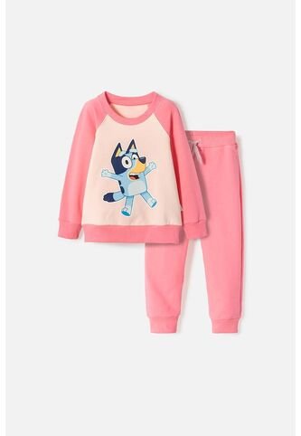 Conjunto De Bluey Con Pantalón Largo Rosado Para Niña 2T A 6T 3T BLUEY