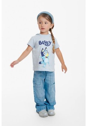 Camiseta De Bluey Con Capucha Azul Para Niña 2T A 6T 4T